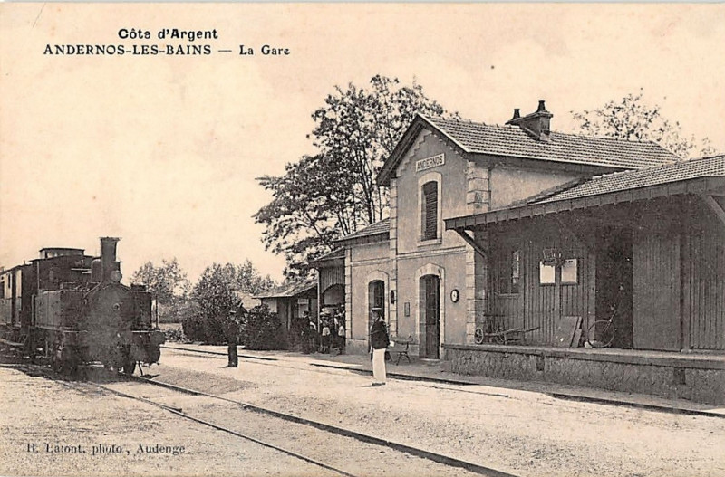 Carte postale ancienne Andernos-les-Bains - Gare 1