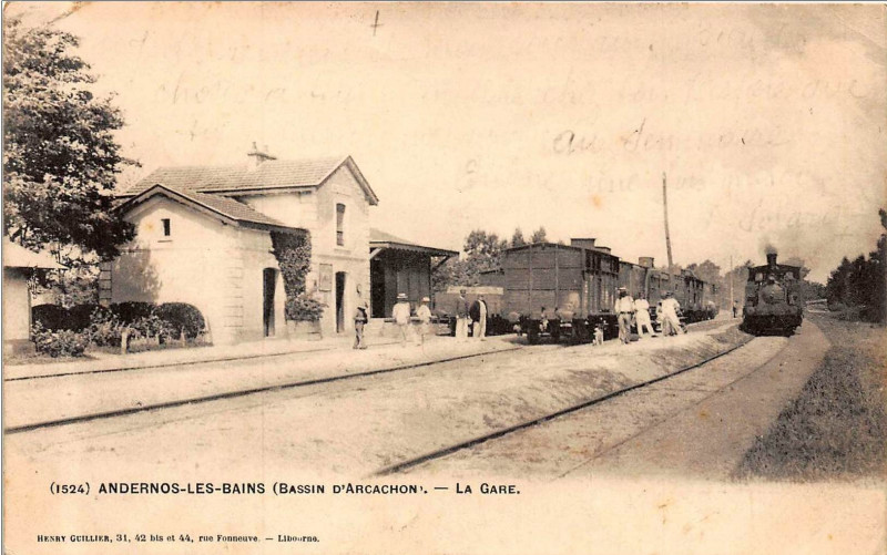 Carte postale ancienne Andernos-les-Bains - Gare 4