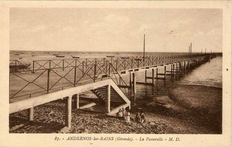 Carte postale ancienne Andernos-les-Bains - la Jetée-Promenade 1