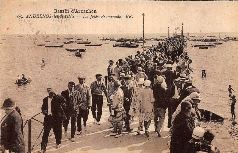 Carte postale ancienne Andernos-les-Bains - la Jetée-Promenade 4