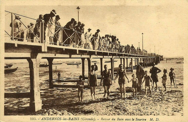 Carte postale ancienne Andernos-les-Bains - la Jetée-Promenade 9