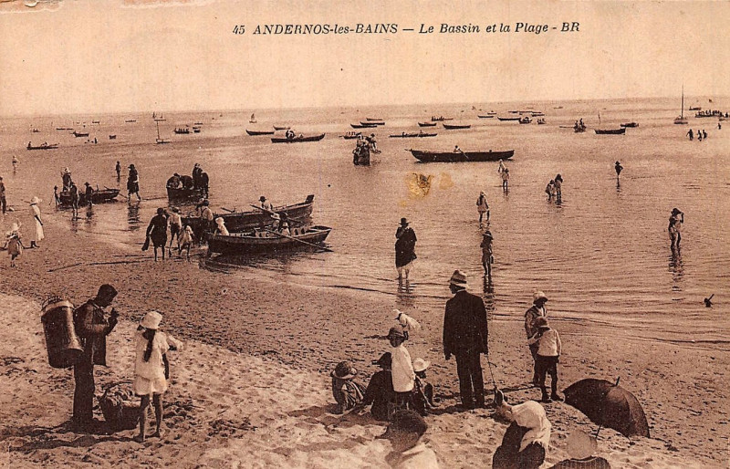 Carte postale ancienne Andernos-les-Bains - Le Bassin