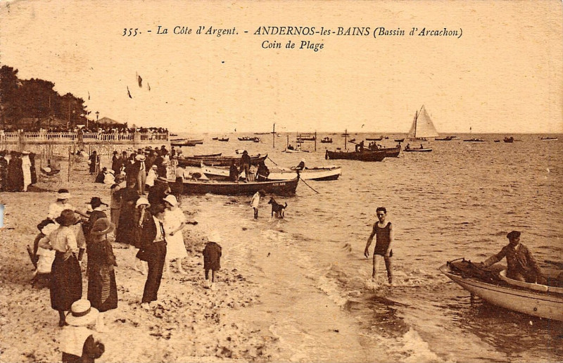 Carte postale ancienne Andernos-les-Bains - Plage 11