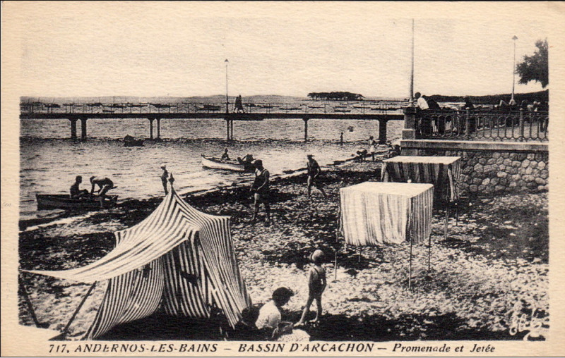 Carte postale ancienne Andernos-les-Bains - Plage 12
