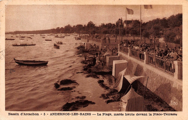 Carte postale ancienne Andernos-les-Bains - Plage 14