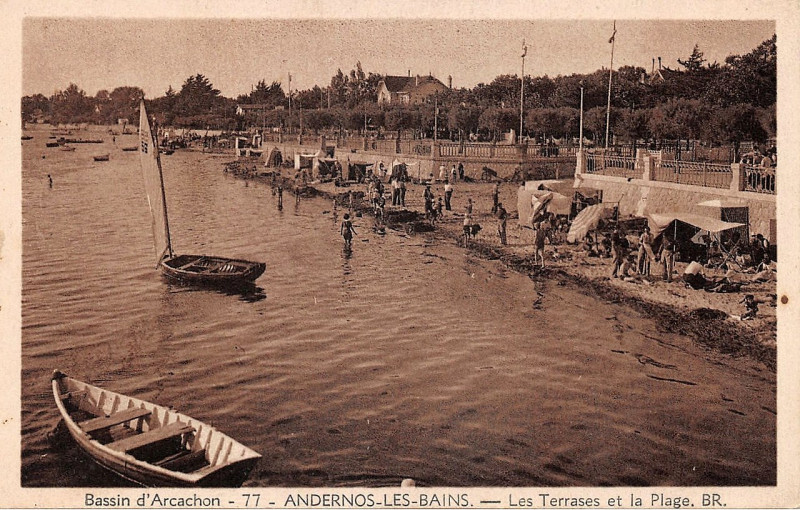 Carte postale ancienne Andernos-les-Bains - Plage 5