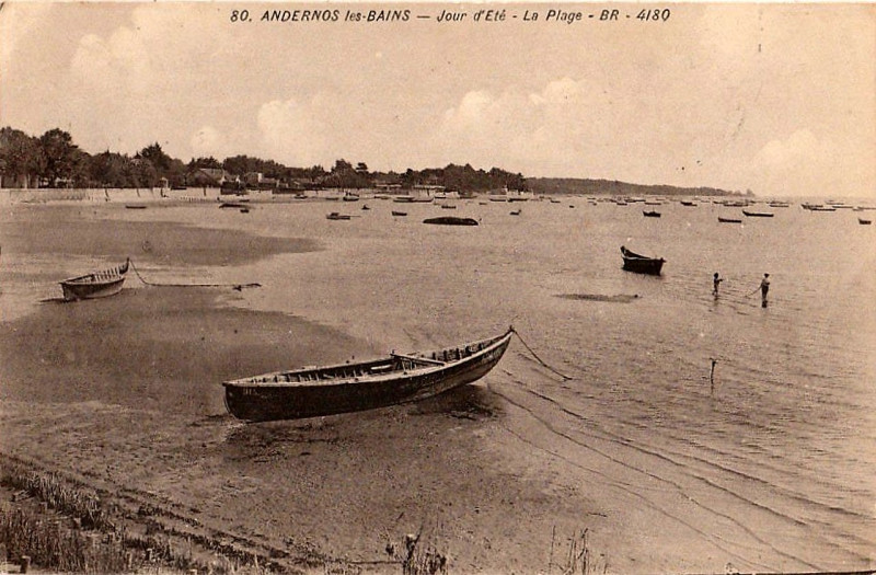 Carte postale ancienne Andernos-les-Bains - Plage 7