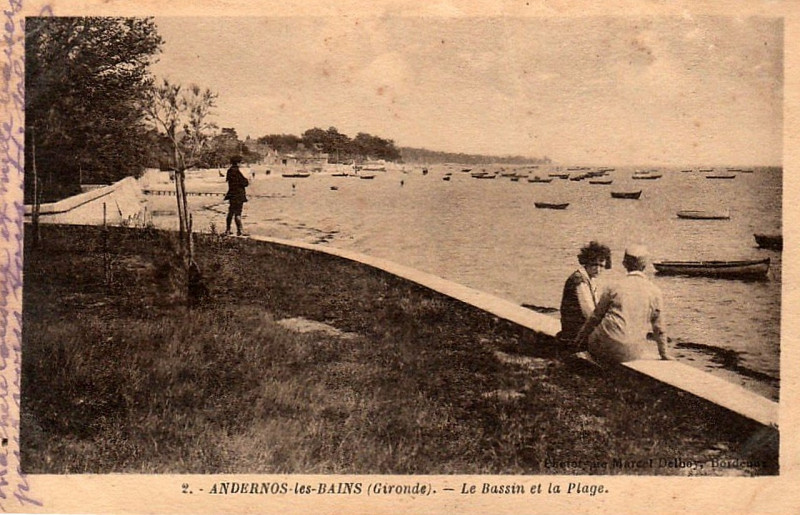 Carte postale ancienne Andernos-les-Bains - Plage 9