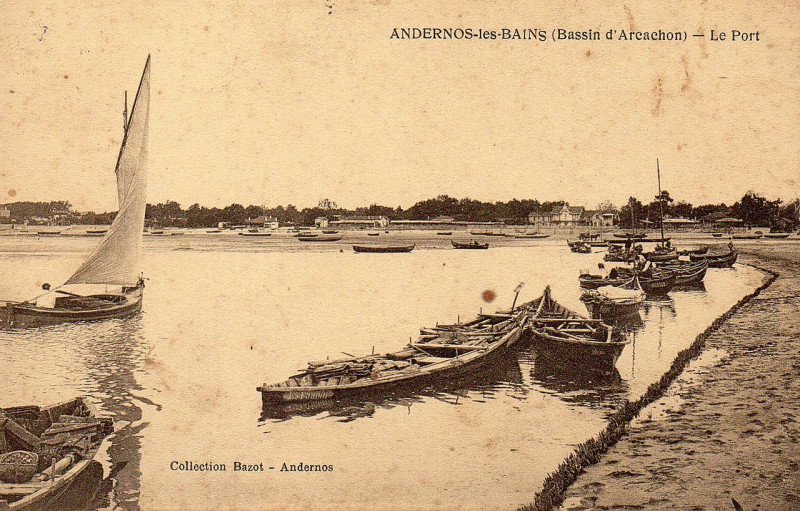 Carte postale ancienne Andernos-les-Bains - Port