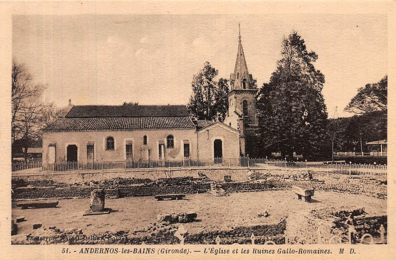 Carte postale ancienne Andernos-les-Bains - ruines gallo-romaines 7