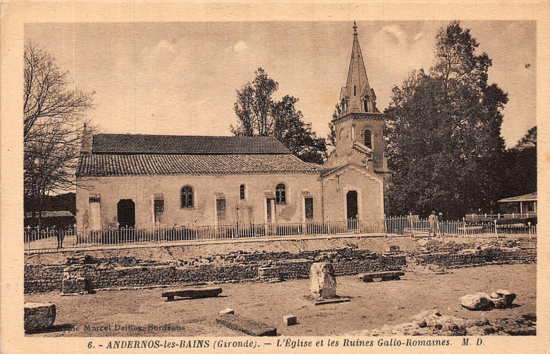 Carte postale ancienne Andernos-les-Bains - ruines gallo-romaines 8