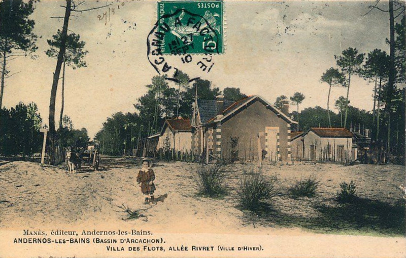 Carte postale ancienne Andernos-les-Bains - Villa Les flots