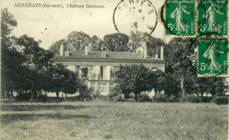 Carte postale ancienne Château Bonneau à Arbanats