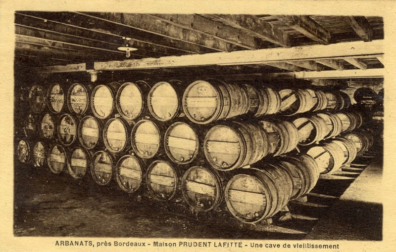 Carte postale ancienne Arbanats - Maison Prudent-Lafitte - Cave