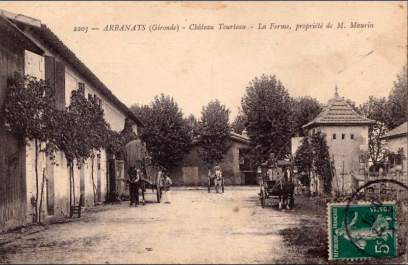 Carte postale ancienne Arbanats – château Tourteau