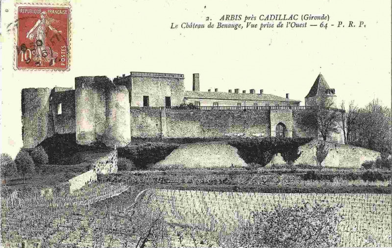 Carte postale ancienne Arbis - château de Benauge 1