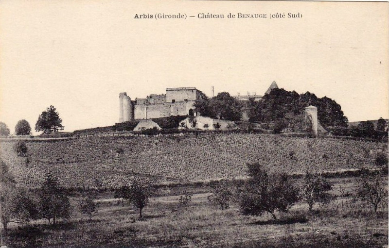 Carte postale ancienne Arbis - château de Benauge 4