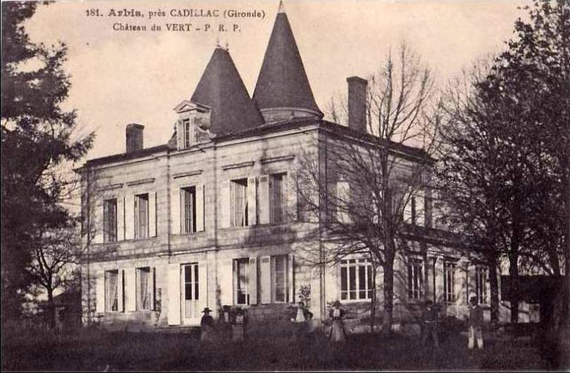 Carte postale ancienne Arbis - château du Vert 1