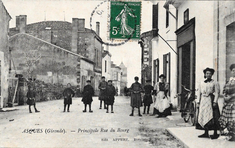 Carte postale ancienne Asques - bourg 1