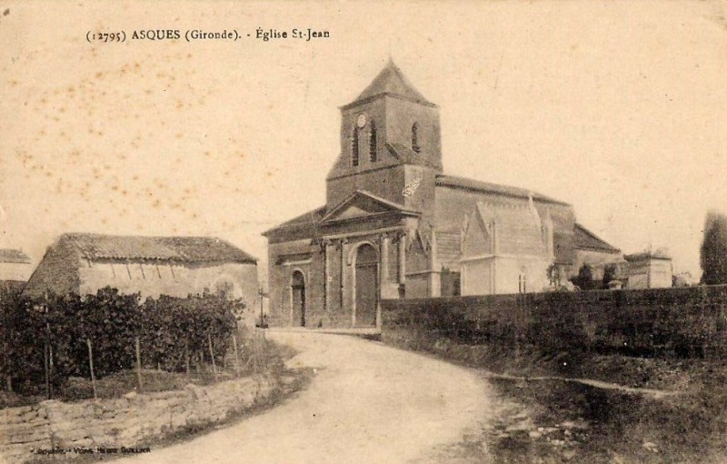 Carte postale ancienne Asques - bourg 2