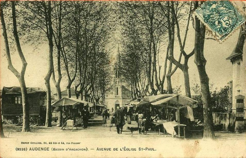 Carte postale ancienne Audenge - bourg 7