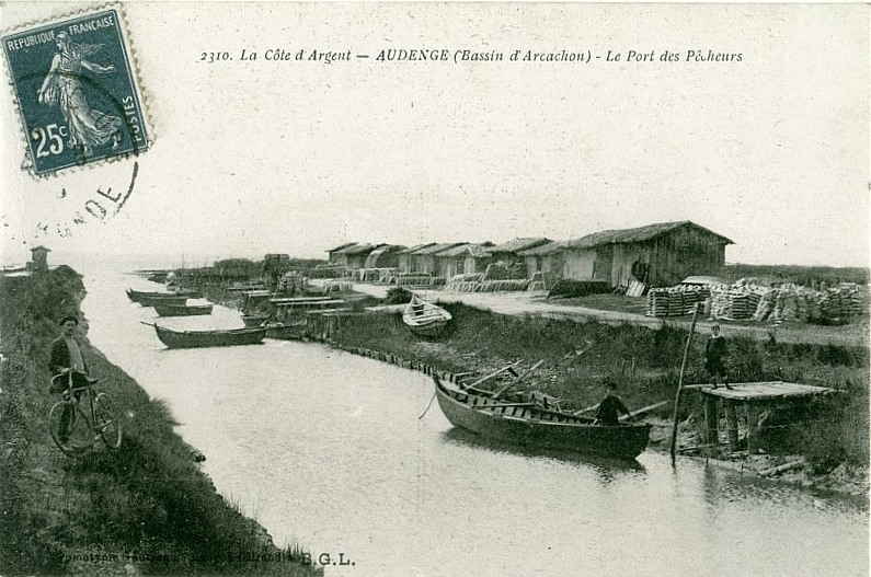 Carte postale ancienne Audenge - port 2