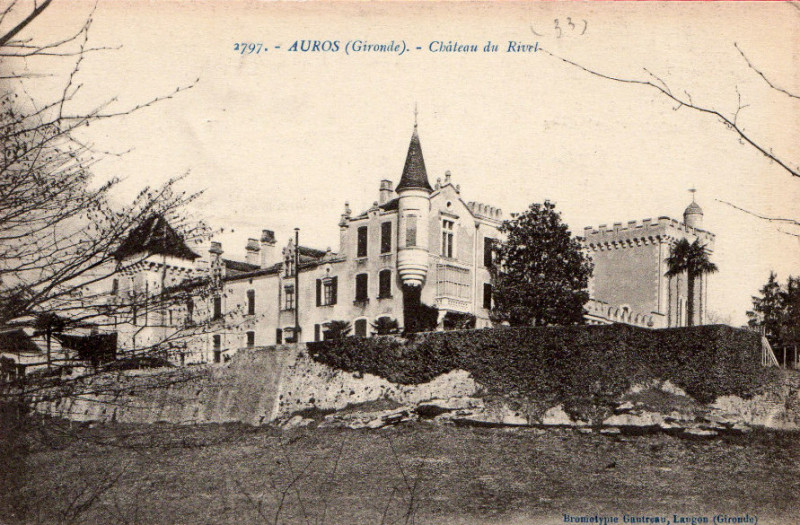 Carte postale ancienne Auros - Abbaye Sainte-Marie de Rivet 1a