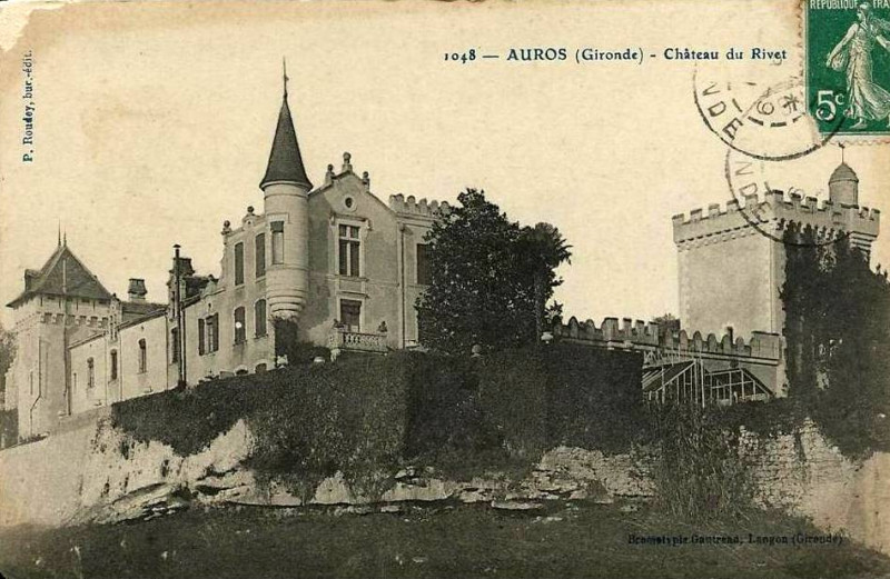 Carte postale ancienne Auros - Abbaye Sainte-Marie de Rivet 2
