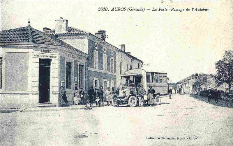 Carte postale ancienne Auros - bourg 1