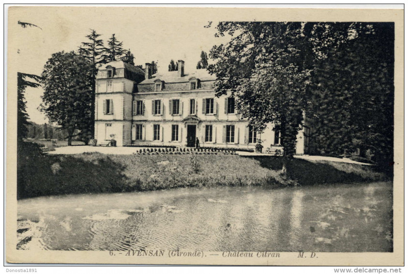 Carte postale ancienne Avensan - château Citran 1