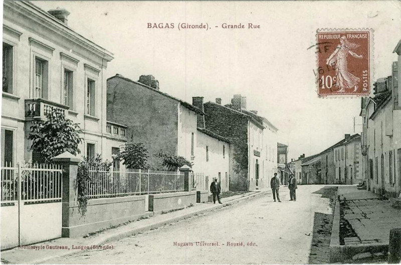 Carte postale ancienne Bagas - bourg 7