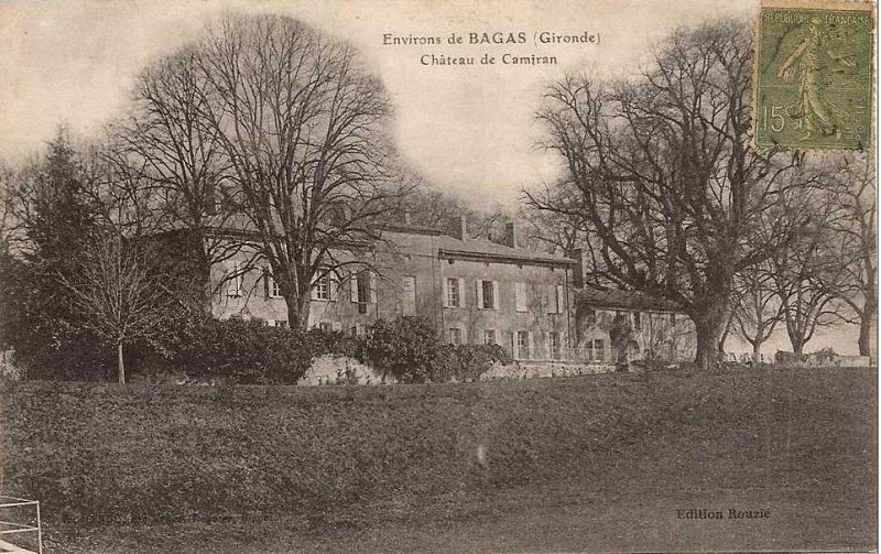 Carte postale ancienne Bagas - château de Camiran
