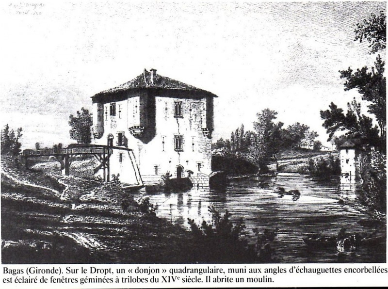 Carte postale ancienne Bagas - Moulin 5