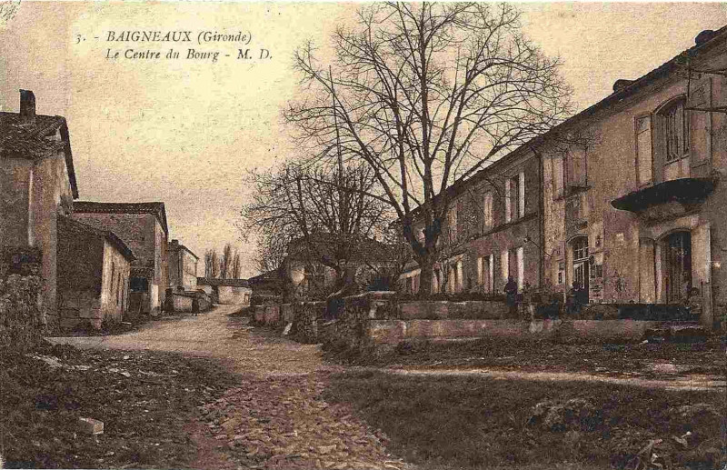 Carte postale ancienne Baigneaux - bourg
