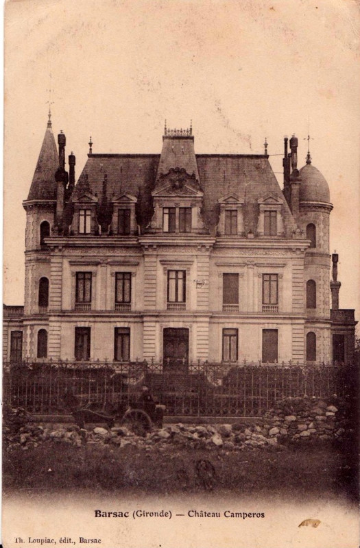Carte postale ancienne Barsac - château Camperos 3