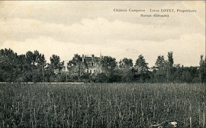 Carte postale ancienne Barsac - château Camperos 5