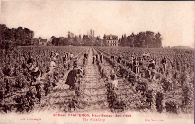 Carte postale ancienne Barsac - château Camperos 6