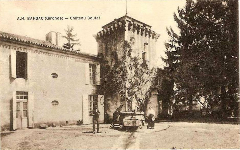 Carte postale ancienne Barsac - château Coutet 2