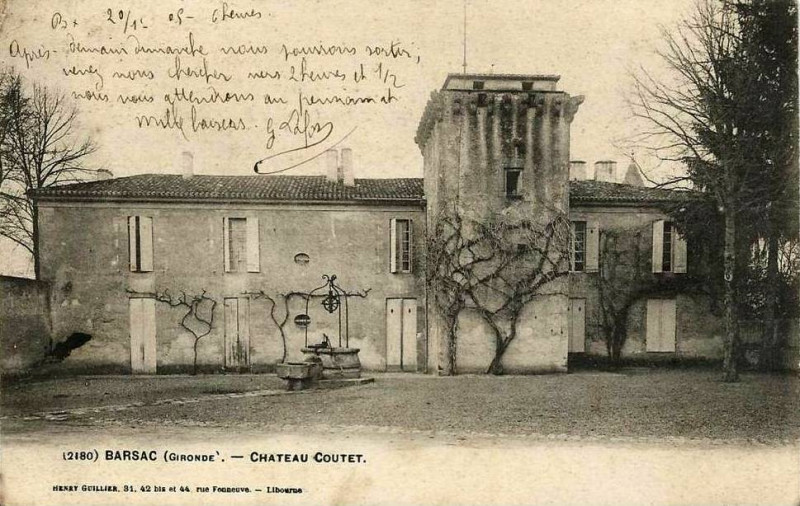 Carte postale ancienne Barsac - château Coutet 3