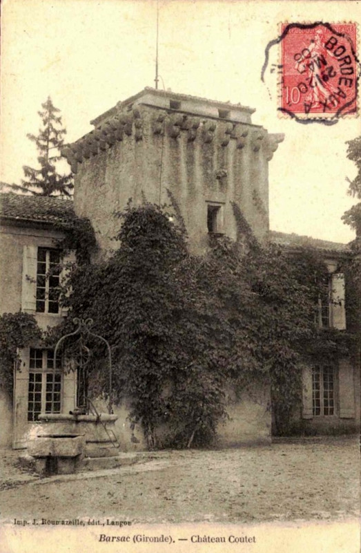 Carte postale ancienne Barsac - château Coutet 5