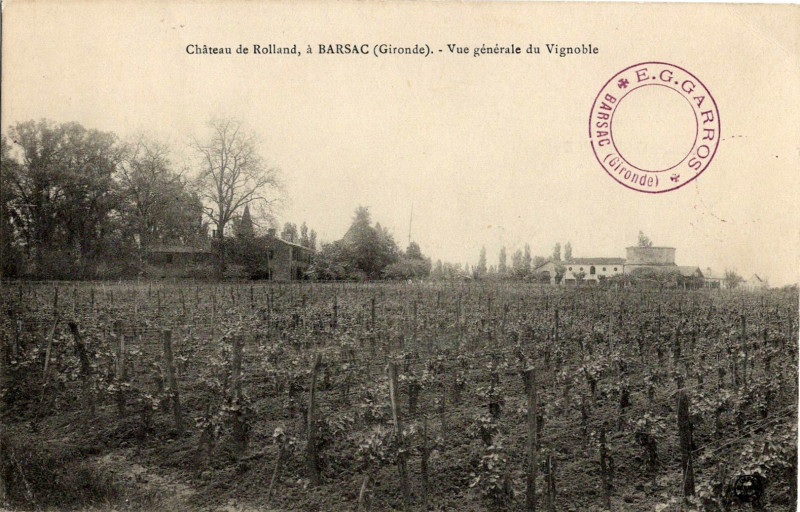 Carte postale ancienne Barsac - château de Rolland 4