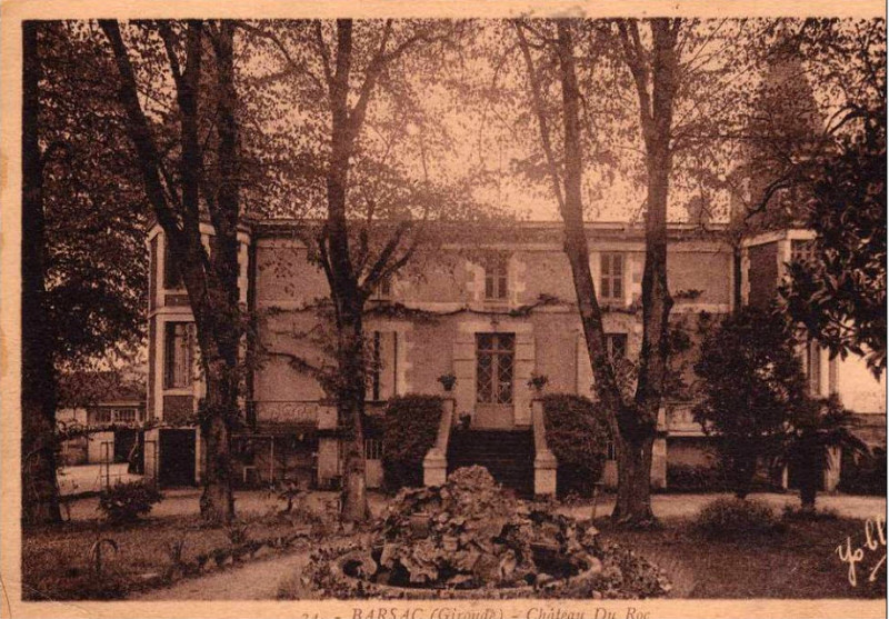 Carte postale ancienne Barsac - château du Roc 3