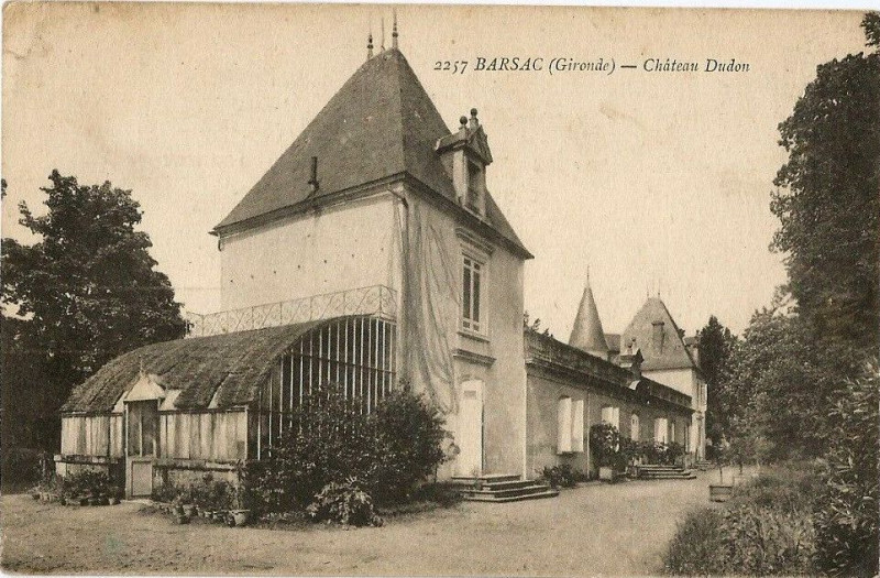 Carte postale ancienne Barsac - château Dudon 2