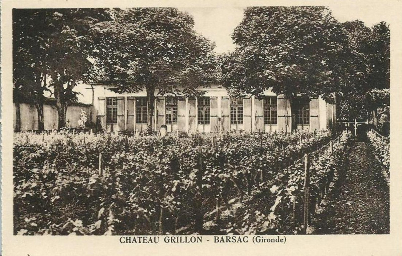 Carte postale ancienne Barsac - château Grillon 1