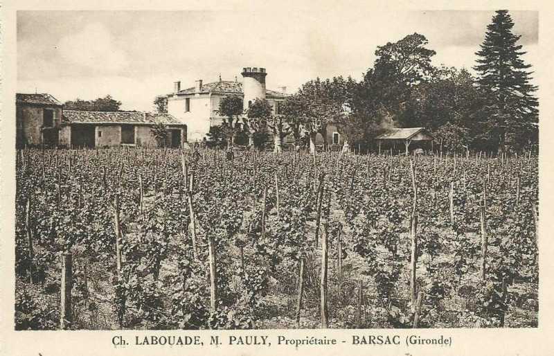 Carte postale ancienne Barsac - château Labouade 1