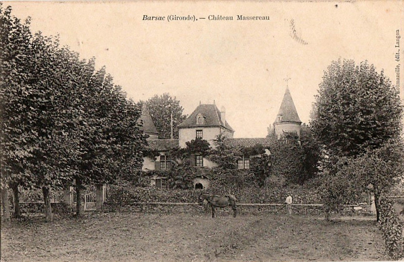 Carte postale ancienne Barsac - château Masseraud 1