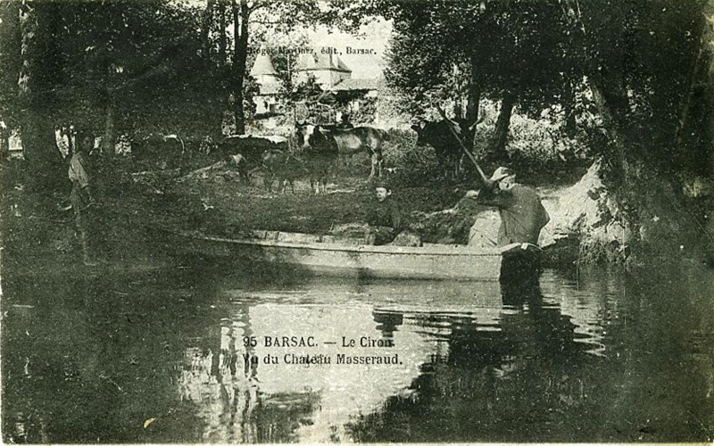 Carte postale ancienne Barsac - château Masseraud 2
