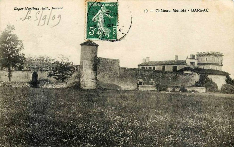 Carte postale ancienne Barsac - château Menauta 2