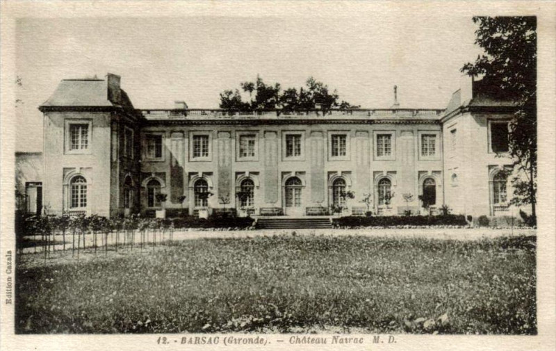 Carte postale ancienne Barsac - château Nérac 2