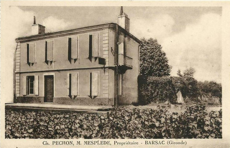 Carte postale ancienne Barsac - château Pechon 1